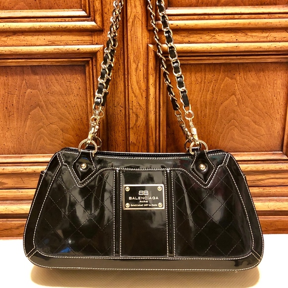 balenciaga patent leather bag